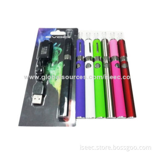 eGo Electronic Cigarette Evod Starter Kit, Blister Card, 650, 900, 1,100mAh Evod Battery Capacity